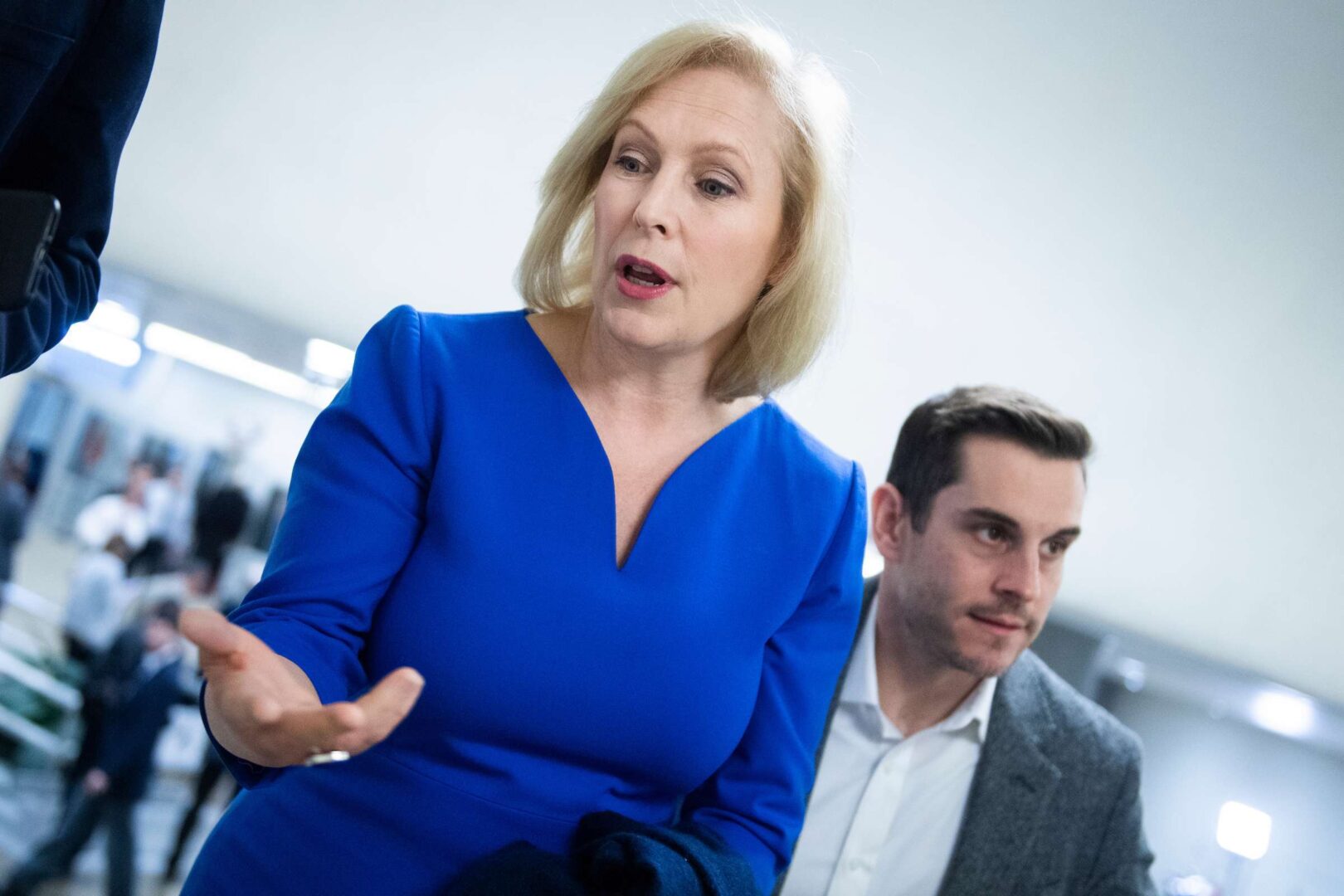Sen. Kirsten Gillibrand, D-N.Y., wrote that she was introducing her data privacy bill because private companies with known and unknown motives are collecting people’s data and selling it to the highest bidders around the world. (Tom Williams/CQ Roll Call)