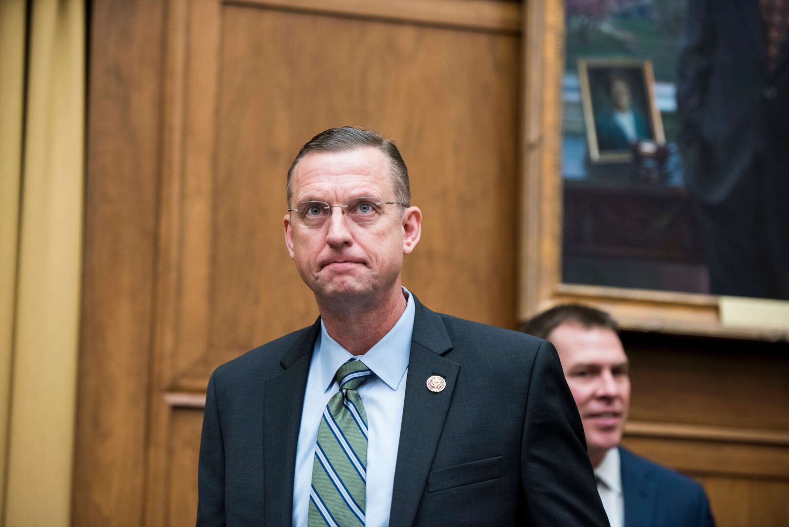 Ranking member Doug Collins, R-Ga., arrives for a House Judiciary Committee markup in 2019.  Collins and several other members of Congress have self-quarantined after apparently being exposed to patients with COVID-19.