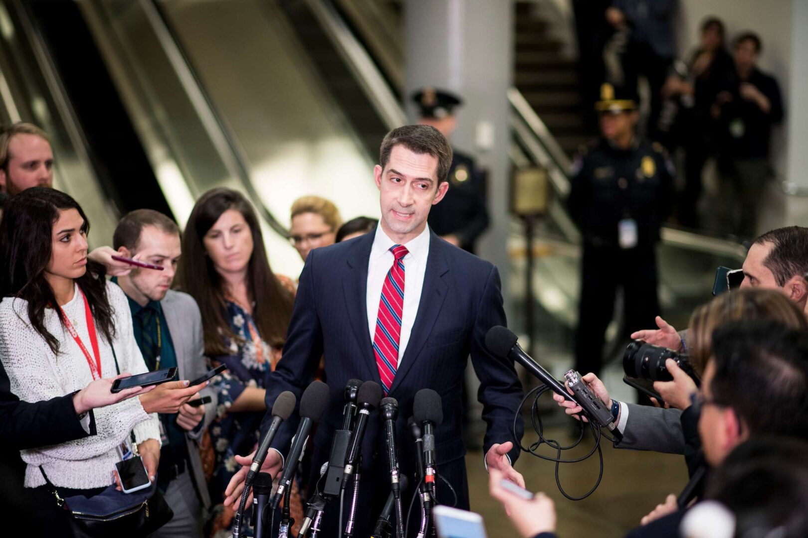 After facing no opponent in Tuesday's primary, Arkansas Sen. Tom Cotton also has smooth sailing to November after Democrats did not put up a challenger.