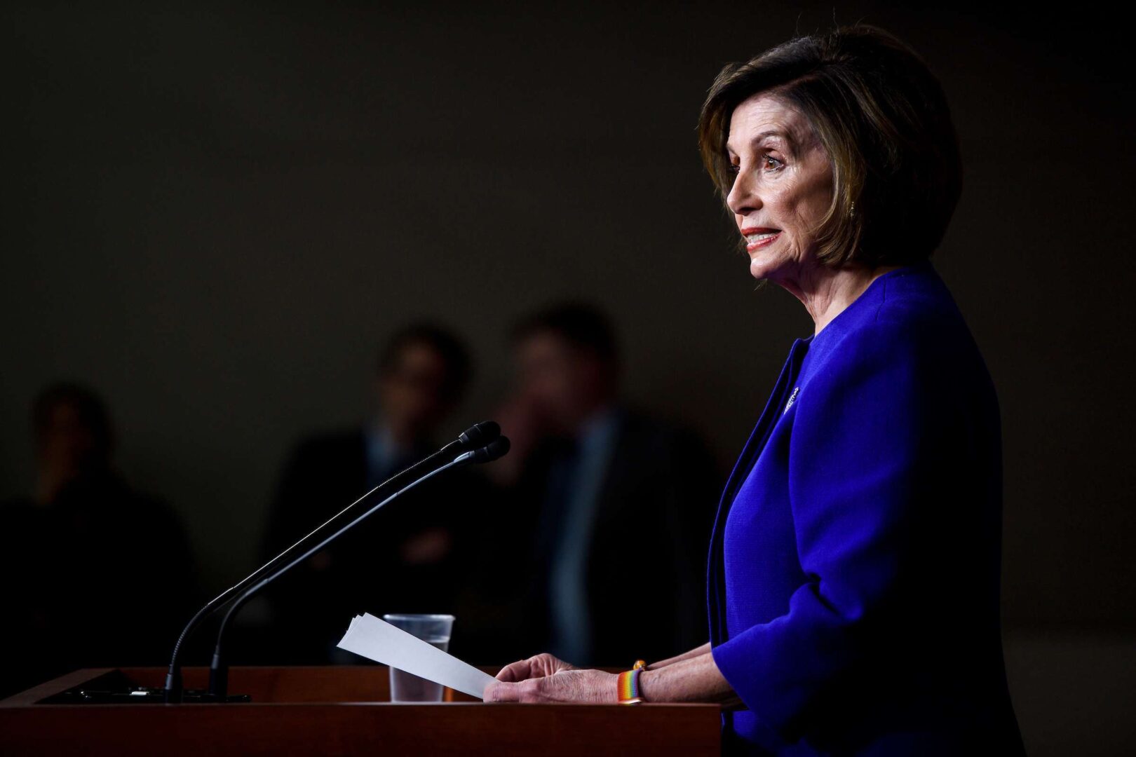 Speaker Nancy Pelosi says states and hospitals must get help in the relief bill now in negotiation. 