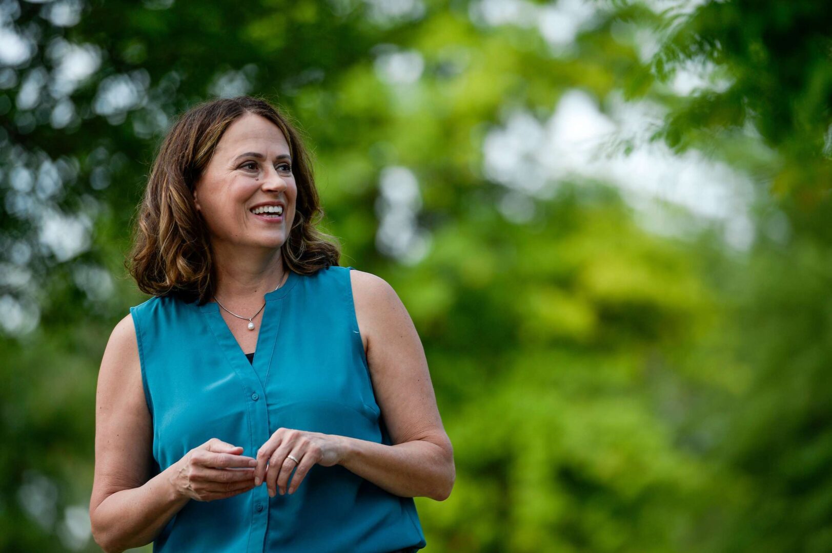 Real estate executive Theresa Greenfield has won the Democratic primary to take on Iowa GOP Sen. Joni Ernst. 