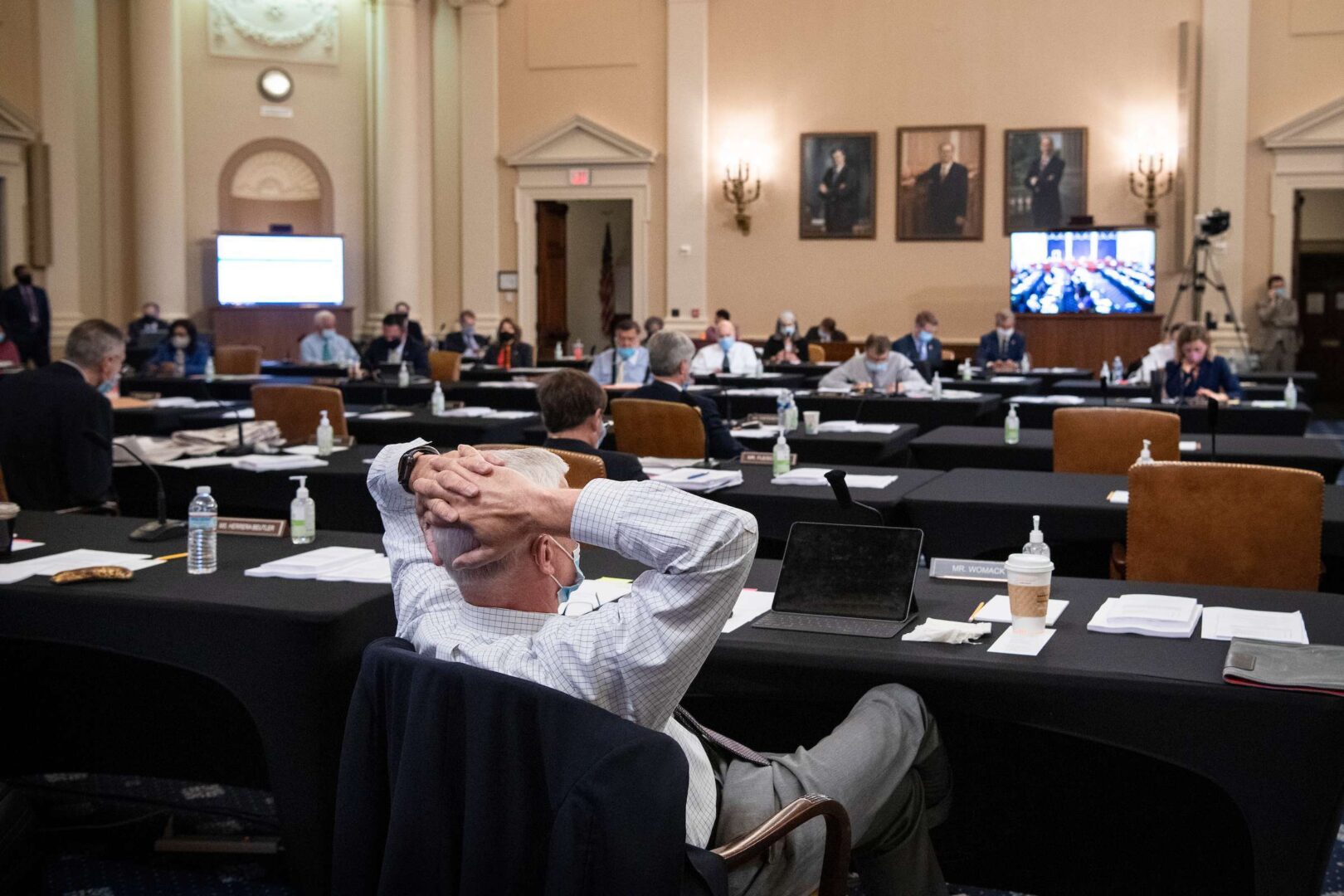 UNITED STATES - JULY 10: The House Appropriations Committee gathers for a markup of FY2021 appropriations for Interior, Environment, and Related Agencies; and Legislative Branch in the Capitol in Washington on Friday, July 10, 2020. (Photo by Caroline Brehman/CQ Roll Call)