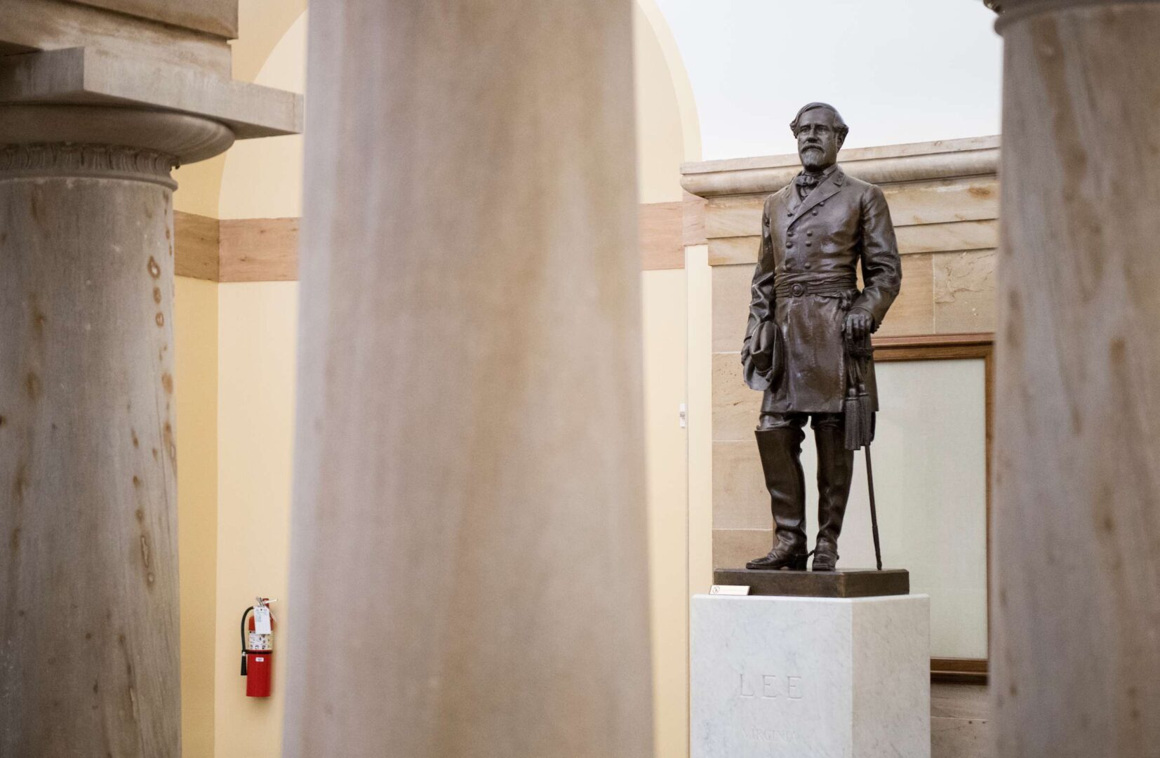 UNITED STATES - JUNE 11: A statue of Robert E. Lee stands in the Crypt are of the U.S. Capitol on Tuesday, June 11, 2019. (Photo By Bill Clark/CQ Roll Call)