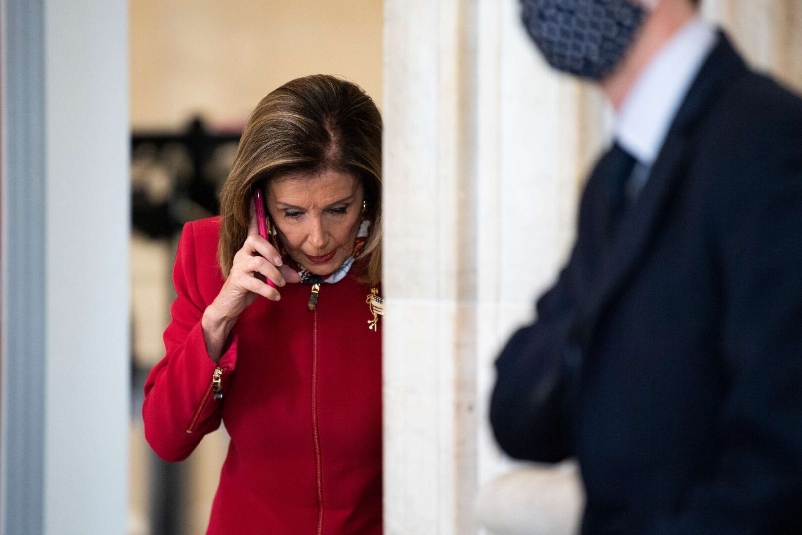 Speaker Nancy Pelosi says a House vote on the Democrats’ coronavirus measure was possible this week, though she’d “rather have a deal which puts money in people’s pockets than … have a rhetorical argument.”