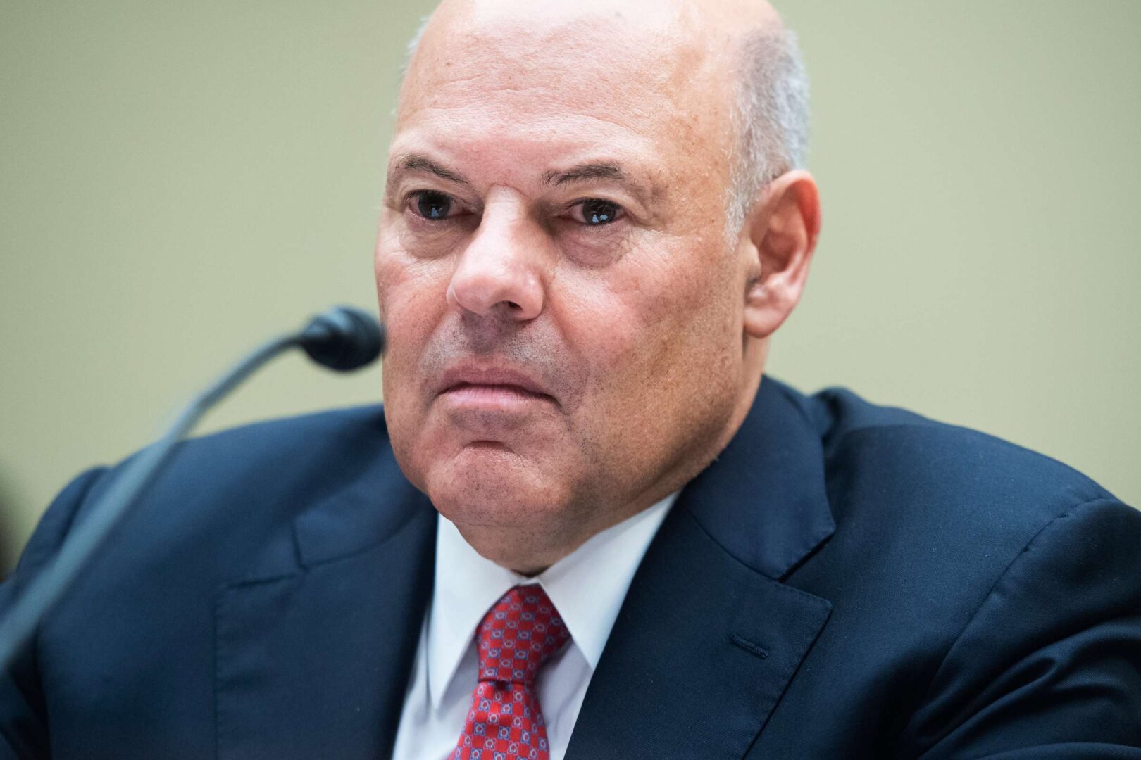 Postmaster General Louis DeJoy testifies before the House Oversight and Reform Committee on Monday, August 24, 2020. 