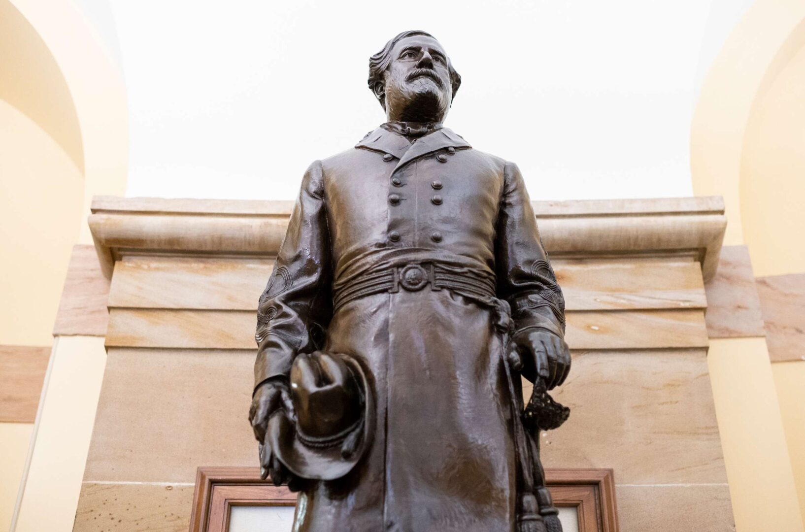 A statue of Confederate Gen. Robert E. Lee stands in the Crypt area of the U.S. Capitol on Wednesday, July 22, 2020.