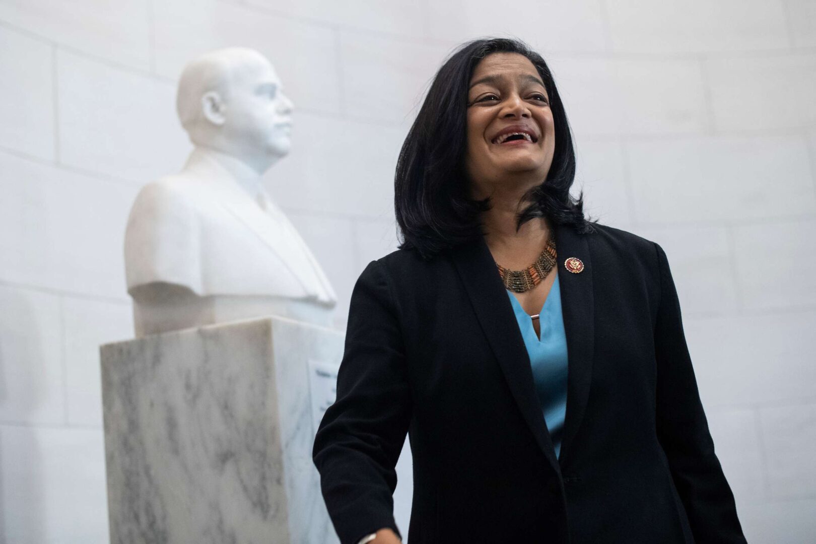 Rep. Pramila Jayapal, D-Wash., has pushed to include more of Democrats' priorities in COVID-19 relief legislation.