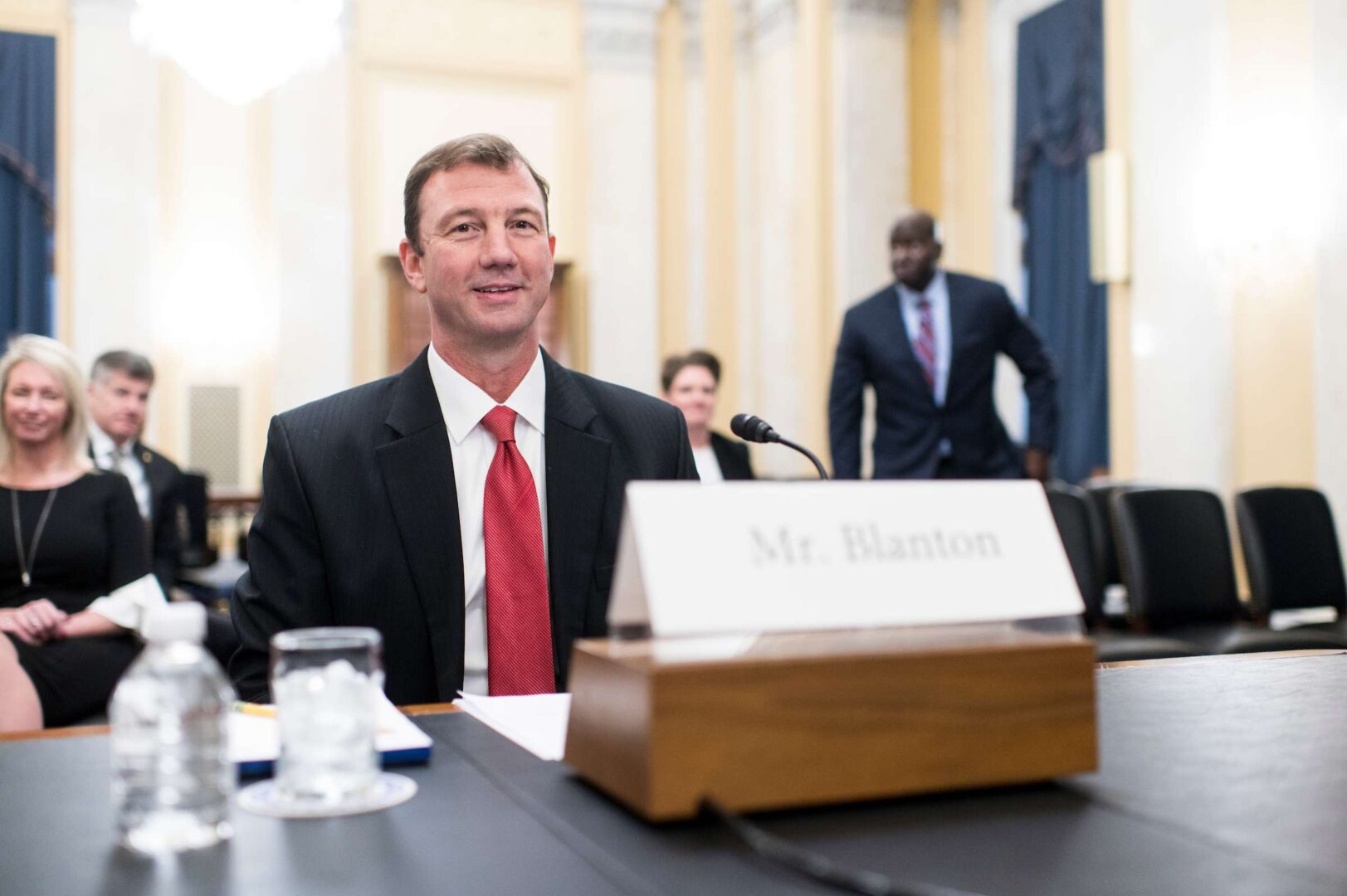 J. Brett Blanton, seen here at his nomination hearing in 2019, is being investigated by the Architect of the Capitol Inspector General for allegedly misusing his government vehicle for personal use.