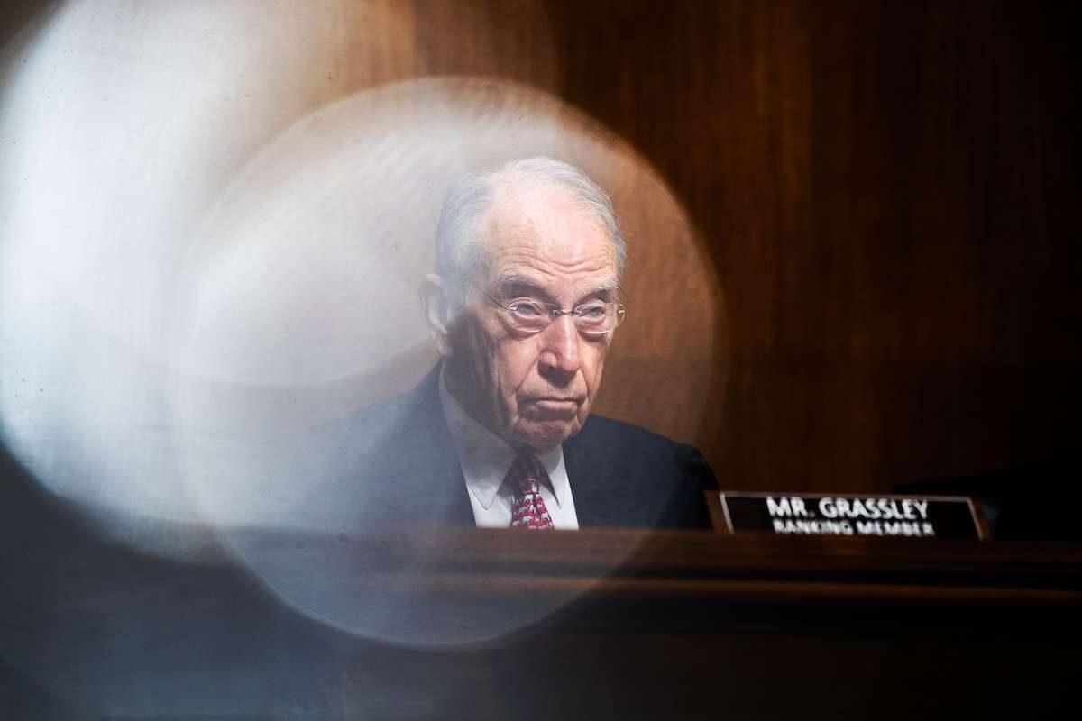 Ranking member Sen. Chuck Grassley, R-Iowa, attends the Senate Judiciary Committee hearing titled "Renewing and Strengthening the Violence Against Women Act" in Dirksen Building on Tuesday.