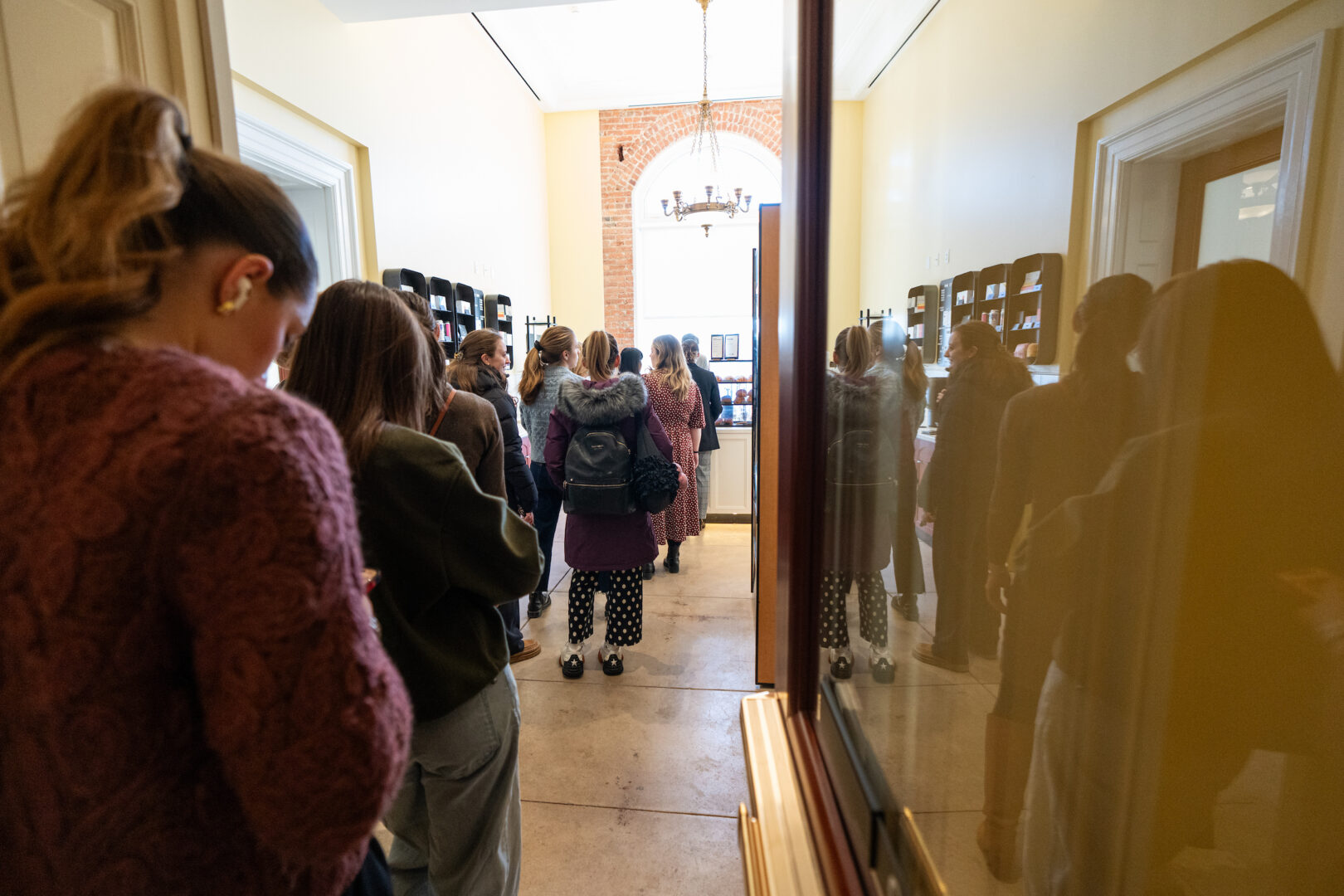 Hill staffers wait in line for their caffeine fix at Black Crown Collective in the Cannon House Office Building on Feb. 5.