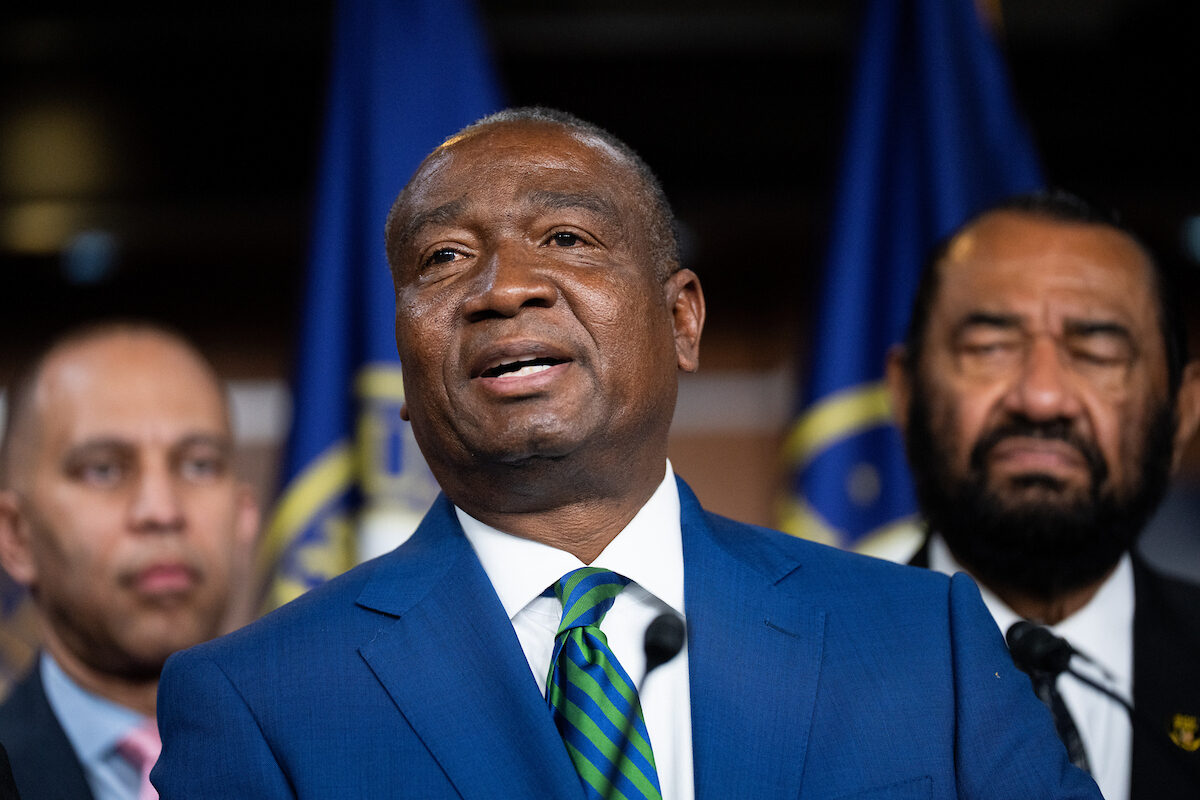 Louisiana Rep. Cleo Fields speaks during a Congressional Black Caucus news conference in the Capitol on Wednesday.