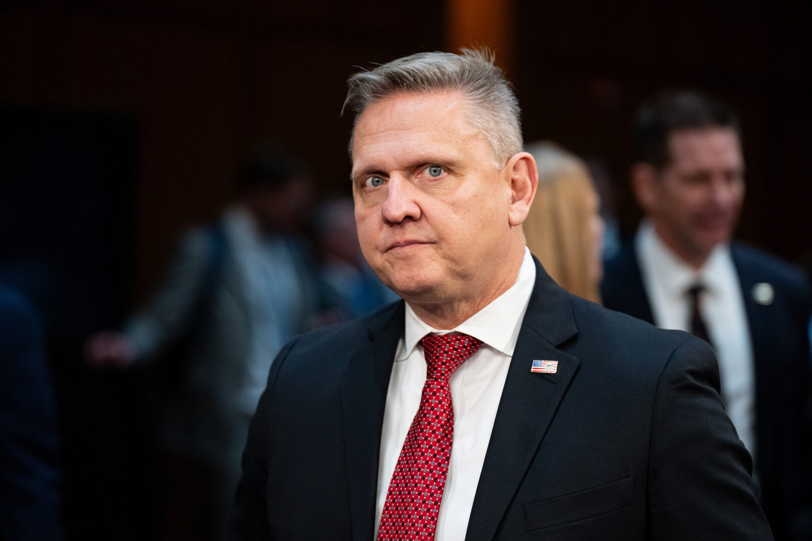Robert Cekada, President Donald Trump's pick to be director of the Bureau of Alcohol, Tobacco, Firearms and Explosives, arrives for his confirmation hearing with the Senate Judiciary Committee on Feb. 4. 