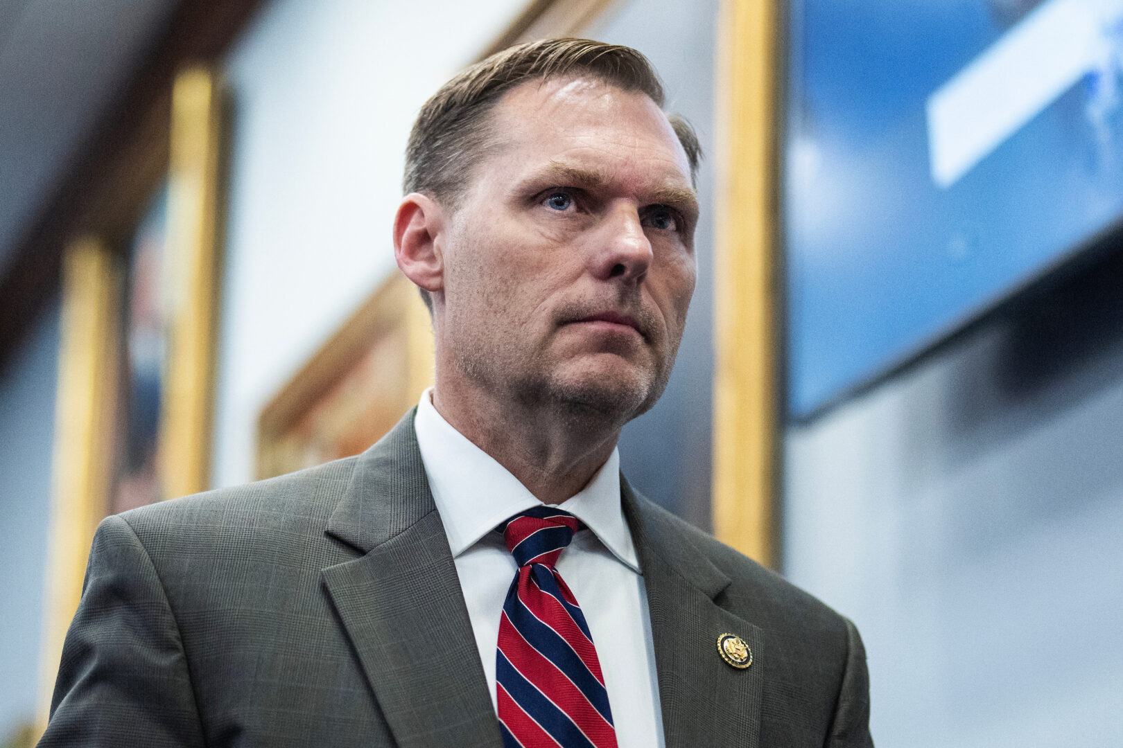 House Ethics Chairman Michael Guest, R-Miss., is seen during a House Appropriations subcommittee hearing on May 15, 2025. 