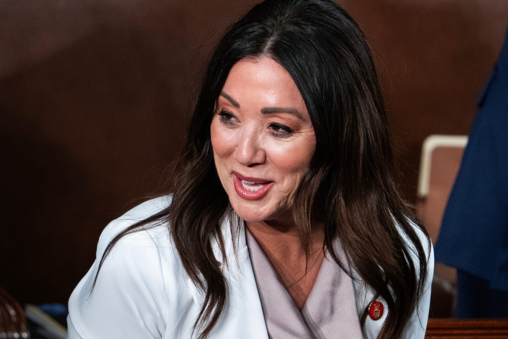 Labor Secretary Lori Chavez-DeRemer arrives for President Donald Trump’s State of the Union address in the House Chamber of the U.S. Capitol on Tuesday, Feb. 24, 2026. A White House spokesman Monday confirmed Chavez-DeRemer would resign. 