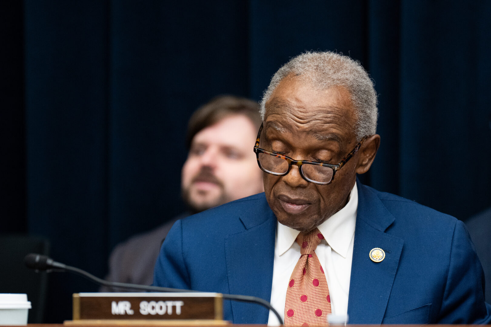 Rep. David Scott, D-Ga., attends a House Financial Services Committee hearing on Wednesday, Feb. 5, 2025. Scott died last month at the age of 80.