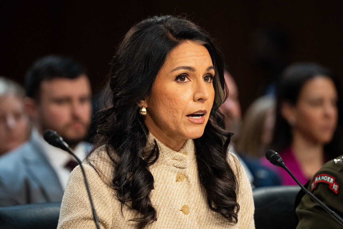 Director of National Intelligence Tulsi Gabbard testifies during a Senate Intelligence Committee hearing on global threats on March 18.