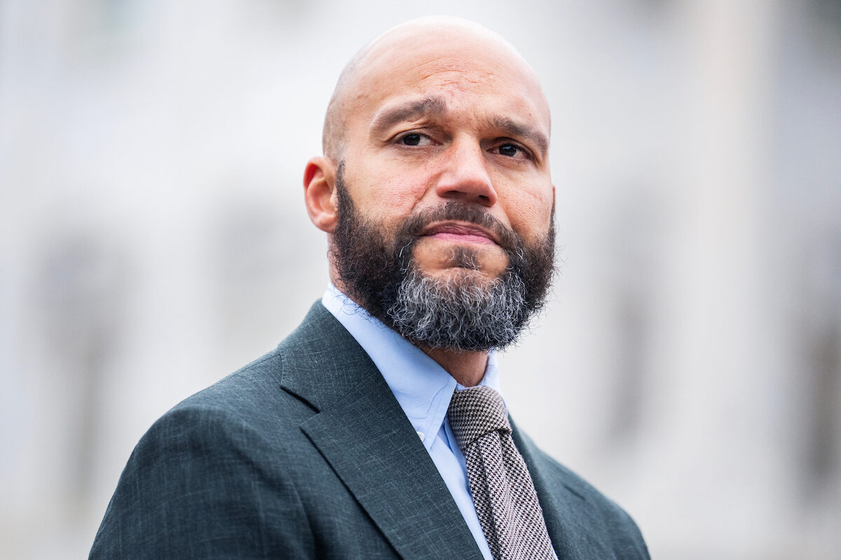 D.C. Councilmember Robert White, here at a news conference outside the U.S. Capitol in November, is the Democratic nominee for District delegate. (Tom Williams/CQ Roll Call)