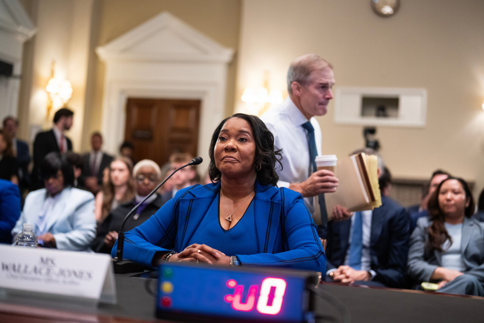 Regina Wallace-Jones, CEO of ActBlue, appears at the House Administration Committee hearing Wednesday.
