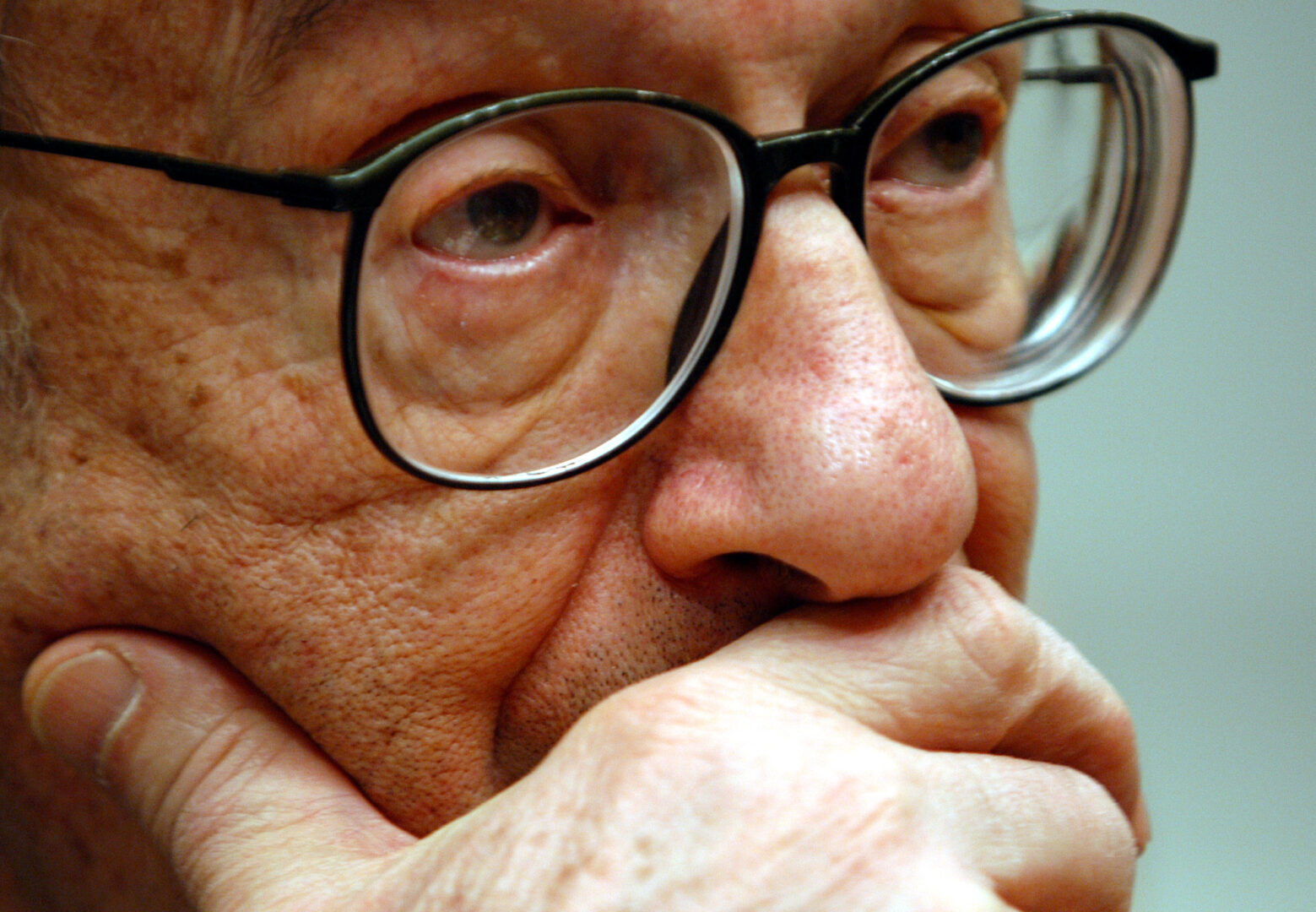 Alan Greenspan, the former Federal Reserve chairman who died Monday at the age of 100, is seen here testifying at a House Financial Services panel hearing in 2010. 