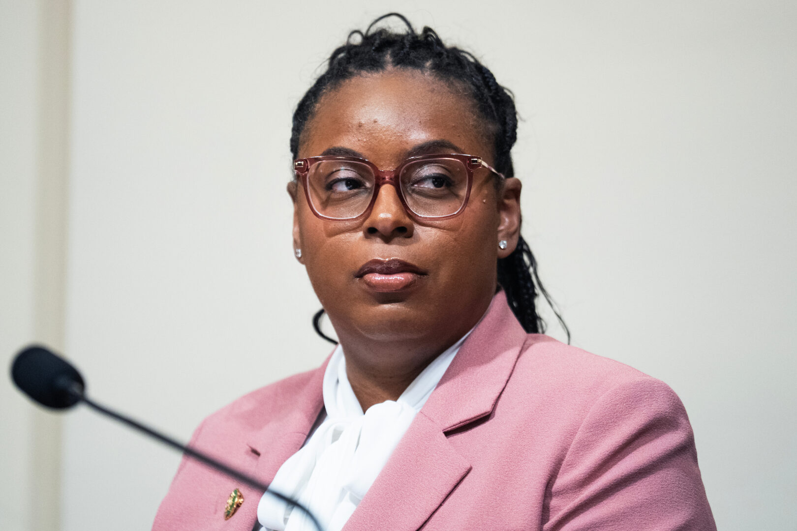 Rep. LaMonica McIver, D-N.J., attends a House Homeland Security Committee hearing last year. 