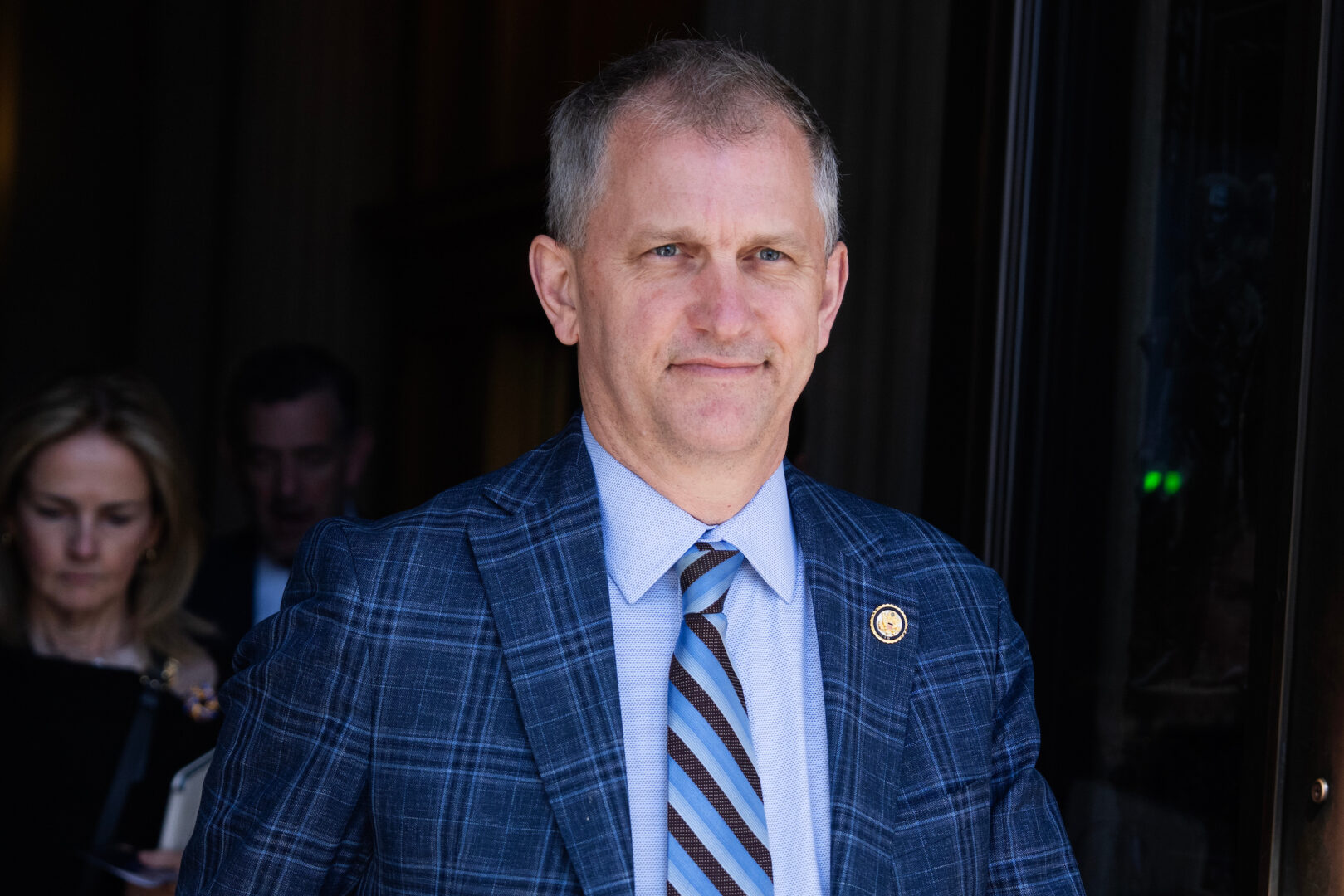 Rep. Sean Casten, D-Ill., seen here at the Capitol last month, made it to the later rounds of Wednesday night’s spelling bee, with a “parliamentary inquiry” along the way. But the press was ultimately victorious.