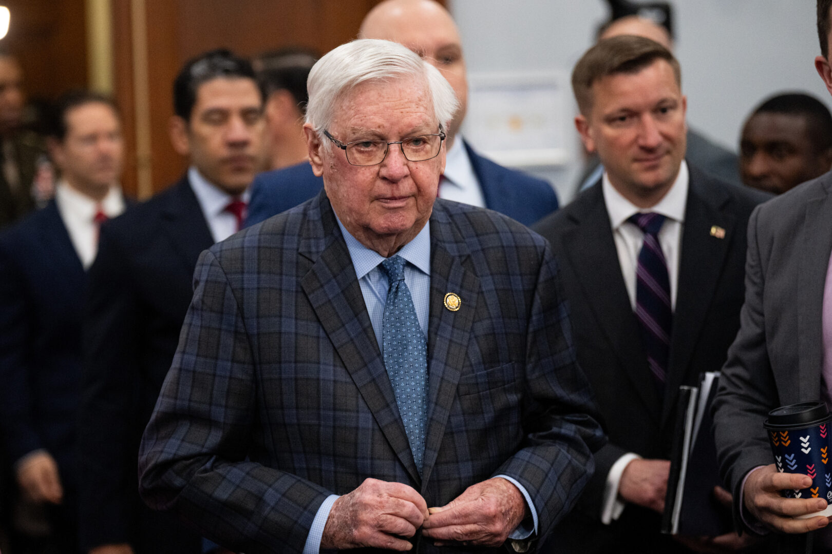 Rogers arrives for the House Defense Appropriations Subcommittee hearing on the Defense Department budget on May 12. (Bill Clark/CQ Roll Call)