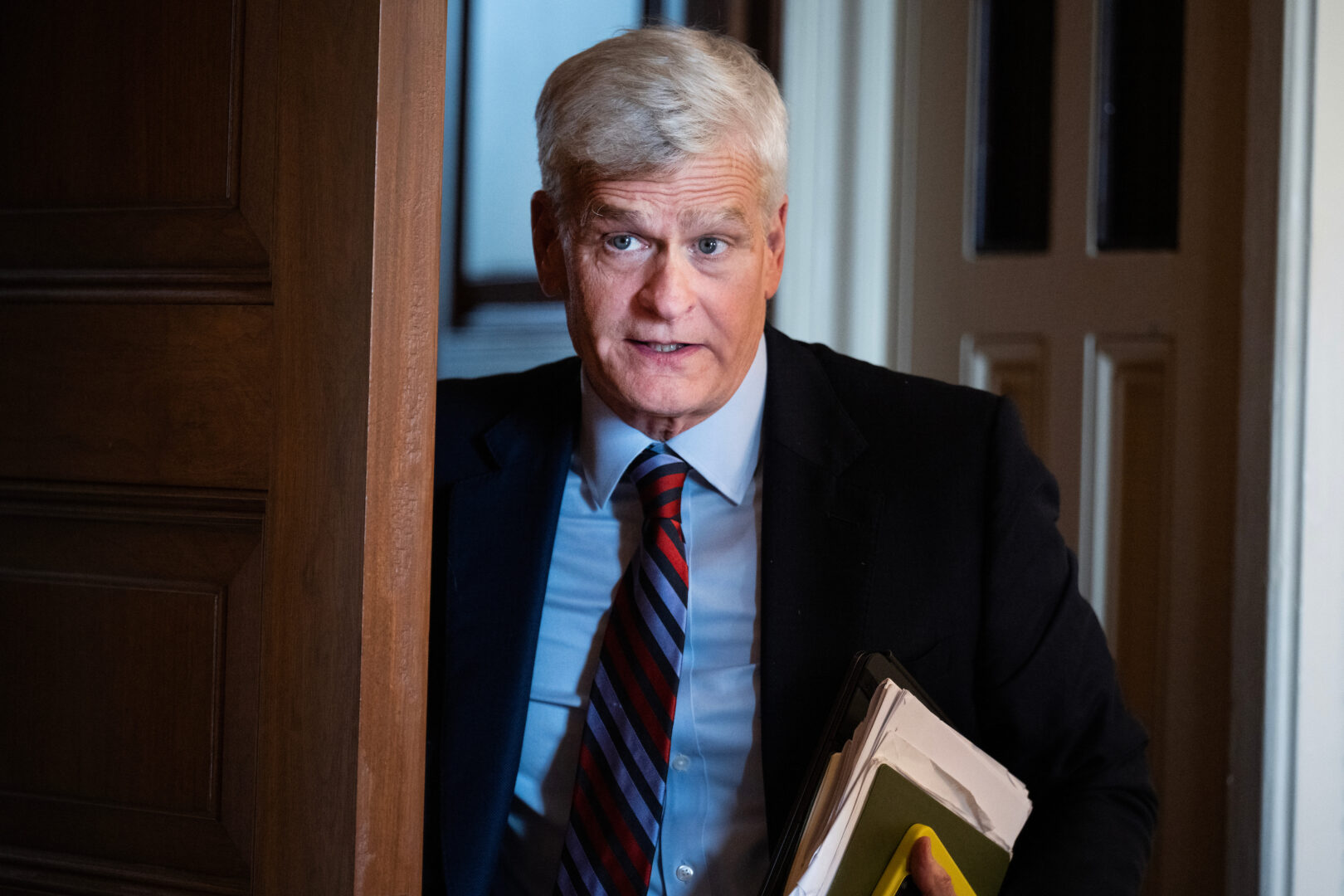 Sen. Bill Cassidy, R-La., held up passage for hours over an amendment to curb a Justice Department "anti-weaponization" fund.
Bill Clark/CQ Roll Call