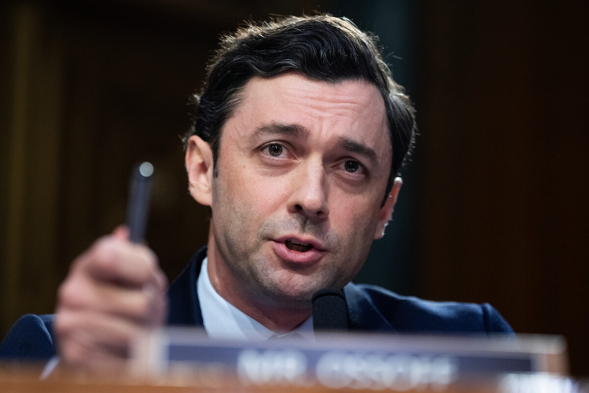 Georgia Sen. Jon Ossoff, seen at a Senate Intelligence Committee hearing on Wednesday, finished the second quarter with nearly $43 million in his campaign account. (Tom Williams/CQ Roll Call)