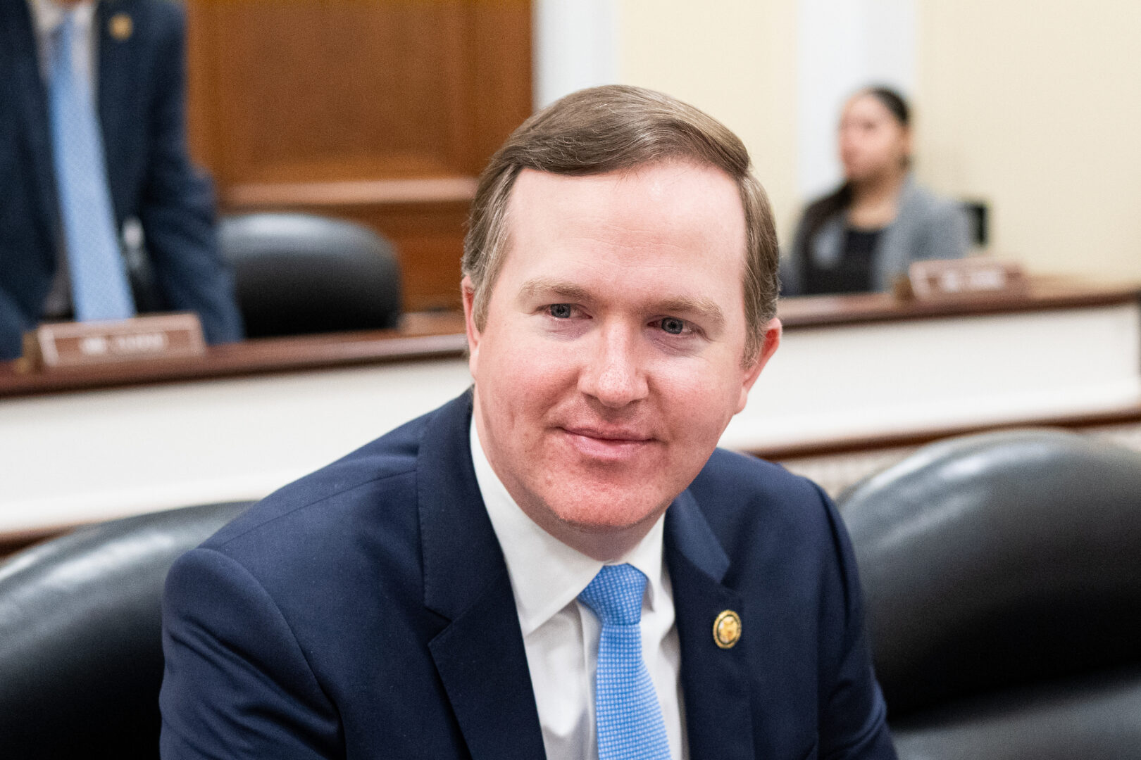 “I have a very specific niche within the president’s orbit, which is congressional politics,” says Rep. Brian Jack, seen here at a House hearing last year. 