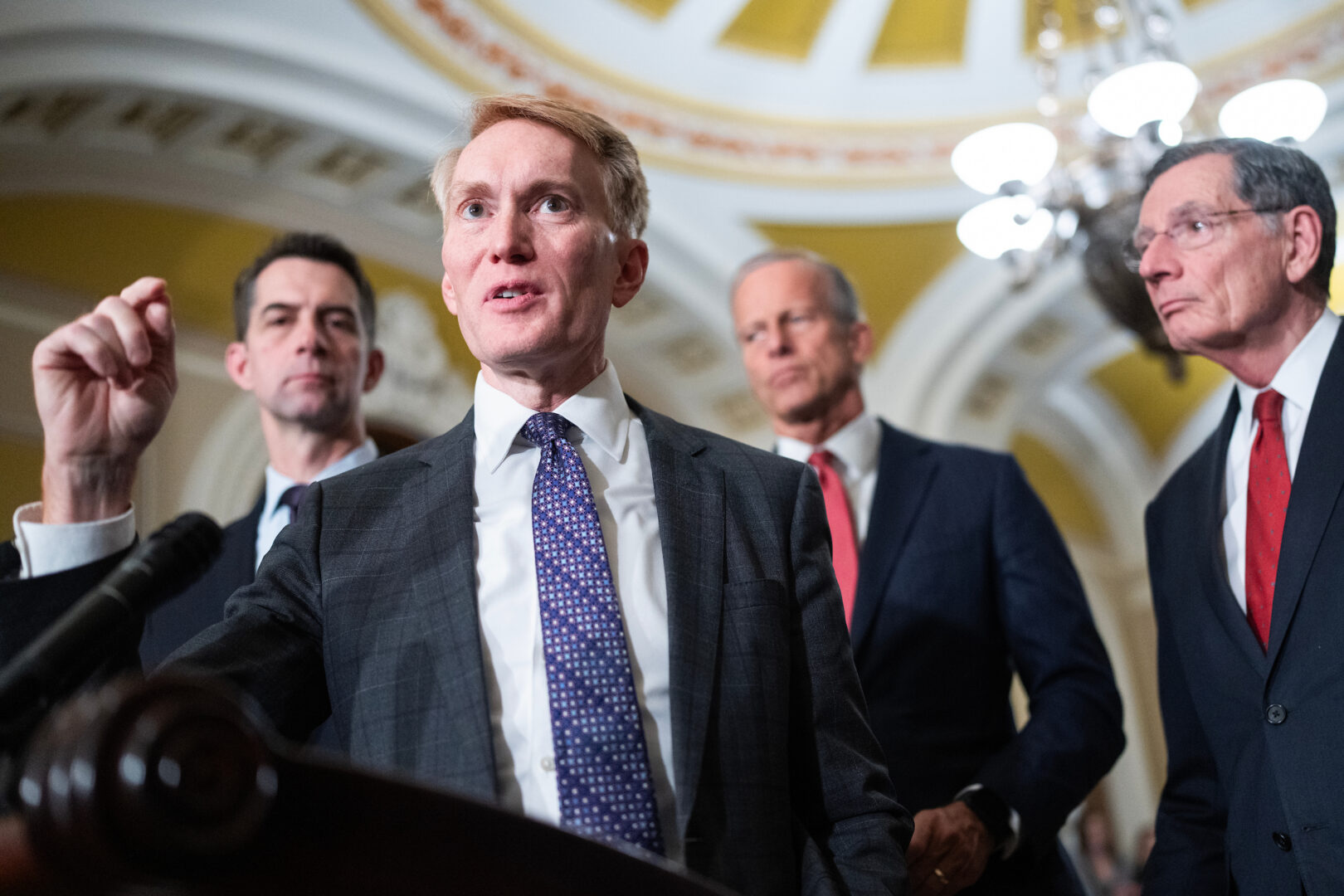 Sen. James Lankford, R-Okla., is seeking automatic funding extensions to avoid government shutdowns.  (Tom Williams/CQ Roll Call file photo)