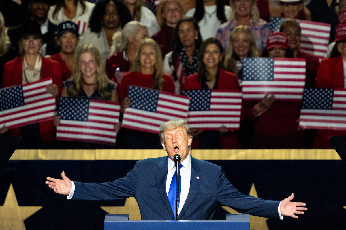 President Donald Trump speaks to the Republican Midterm Convention at the American Airlines Center in downtown Dallas on Sept. 9. Depending on how the GOP does in the midterms, such conventions could become a tradition, Roll Call Campaigns Analyst Nathan L. Gonzales says. 