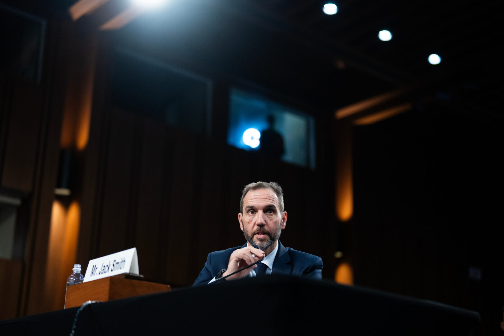 Former special counsel Jack Smith testifies during a Senate Judiciary Committee hearing on Tuesday. 