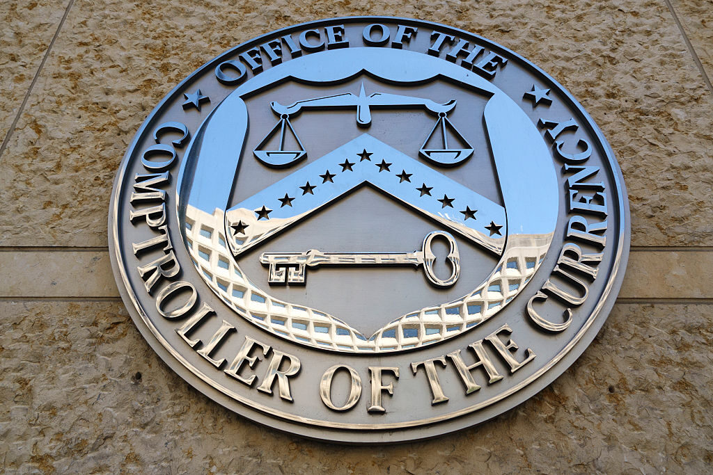 The Office of the Comptroller of the Currency headquarters in Washington. (Kevin Carter/Getty Images)